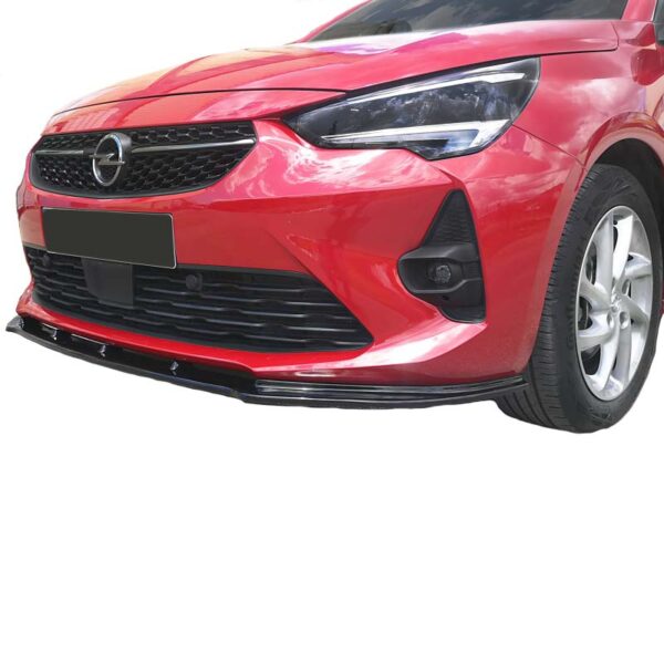 Μπροστινό Spoiler Για Opel Corsa F 19+ Μαύρο Γυαλιστερό Από Abs Πλαστικό 1 Τεμάχιο - Image 2