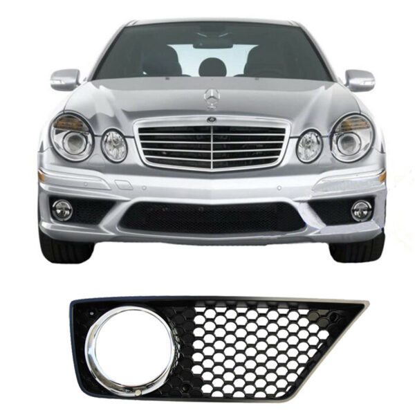 All in Point Δίχτυ Προφυλακτήρα Εμπρός Πλαινό Για Mercedes-Benz E-Class W211 06-09 Amg E63 Με Τρύπα Προβολέα Δεξί 1 Τεμάχιο 0025521
