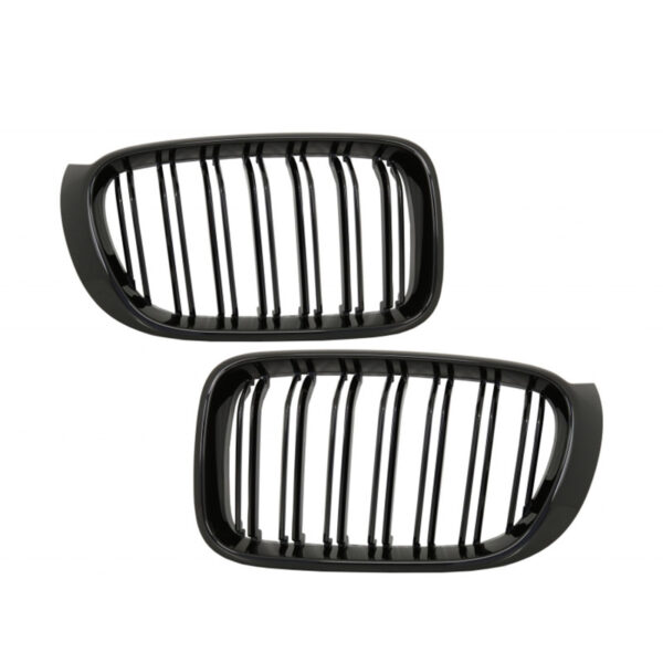 Καρδιές Μάσκας Για Bmw X3 F25 LCI 14-17 / X4 F26 14-17 M4 Look Με Διπλή Γρίλια Μαύρο Γυαλιστερό Με 7 Γρίλιες 2 Τεμάχια - Image 2