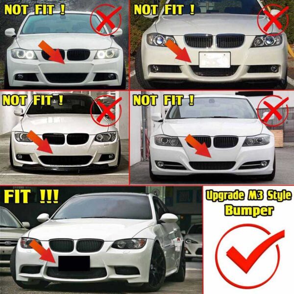 Κεντρική Σίτα Προφυλακτήρα Για Bmw 3 E90 / E91 04-08 / E92 / E93 06-09 Με Aftermarket M3 Προφυλακτήρα 1 Τεμάχιο - Image 3