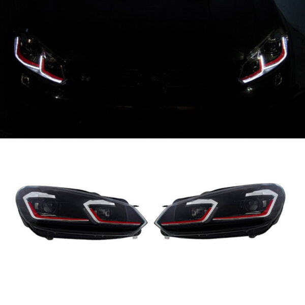 All in Point Μπροστινά Φανάρια Set Για Vw Golf VI (6) 08-12 DRL & Led Signal Dynamic Look Golf 7