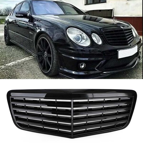 All in Point Μάσκα Για Mercedes-Benz E-Class W211 06-09 Amg / Avantgarde Μαύρο Γυαλιστερό 1 Τεμάχιο 0027616