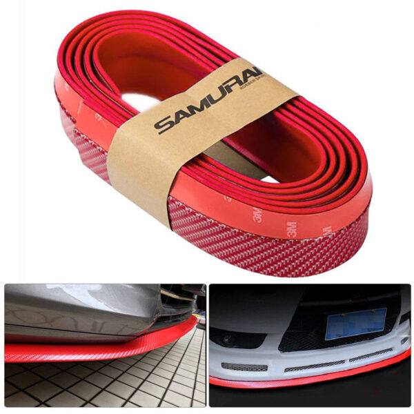 All in Point Μπροστινό Spoiler Universal Samurai Lip Safe & Style 2500mm Red Carbon 1 Τεμάχιο 0027617
