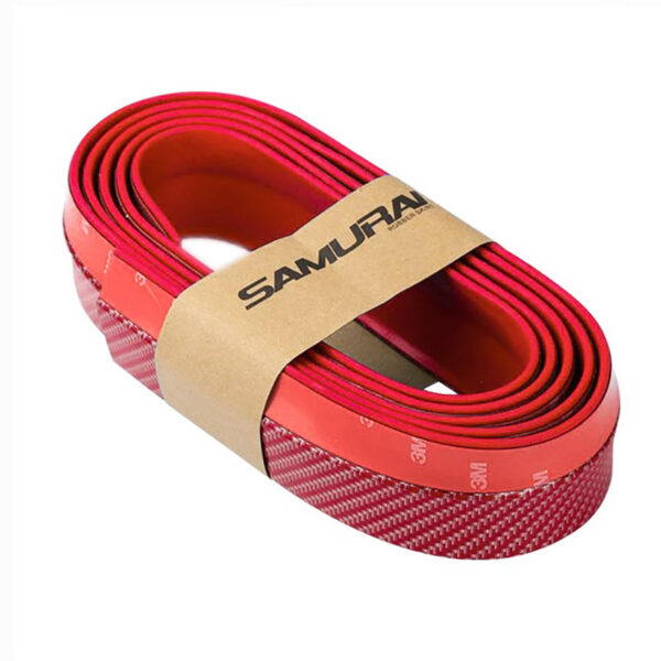 Μπροστινό Spoiler Universal Samurai Lip Safe & Style 2500mm Red Carbon 1 Τεμάχιο - Image 2
