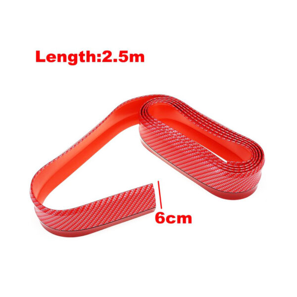 Μπροστινό Spoiler Universal Samurai Lip Safe & Style 2500mm Red Carbon 1 Τεμάχιο - Image 4