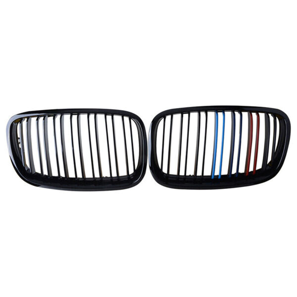 Καρδιές Μάσκας Για Bmw X5 E70 07-13 / X6 E71 08-14 M4 Look Με Διπλή Γρίλια Tri- Color Μαύρο Γυαλιστερό Με 7 Γρίλιες 2 Τεμάχια - Image 3
