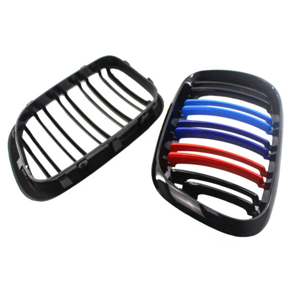 Καρδιές Μάσκας Για Bmw X5 E53 99-03 M4 Look Με Διπλή Γρίλια Μαύρο Γυαλιστερό 2 Τεμάχια - Image 4