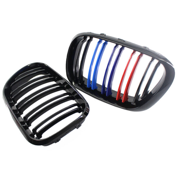 Καρδιές Μάσκας Για Bmw X5 E53 99-03 M4 Look Με Διπλή Γρίλια Μαύρο Γυαλιστερό 2 Τεμάχια - Image 5