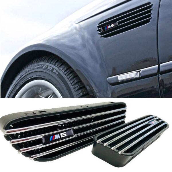 All in Point Πλαϊνές Γρίλιες Φτερών Τύπου Bmw 3 E46 Με Σήμα M5 Universal Για Όλα Τα Μοντέλα 2 Τεμάχια 0029323