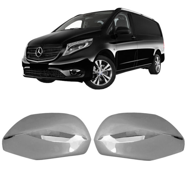 All in Point Καπάκια Καθρεφτών Για Mercedes-Benz Vito W447 14+ Από Ανοξείδωτο Ατσάλι (Steel) 2 Τεμάχια 0029518