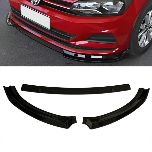 All in Point Μπροστινό Spoiler Για VW Polo AW 17+ Μαύρο Χρώμα Από Abs Πλαστικό 3 Τεμάχια 0029537