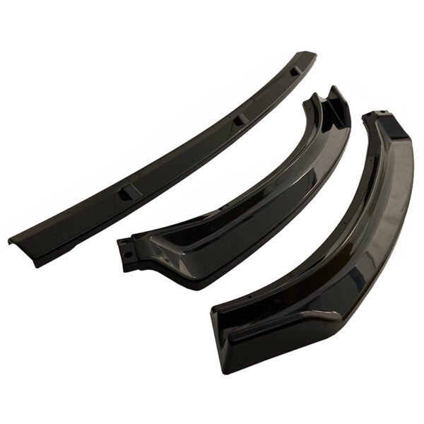 Μπροστινό Spoiler Για VW Polo AW 17+ Μαύρο Χρώμα Από Abs Πλαστικό 3 Τεμάχια - Image 3