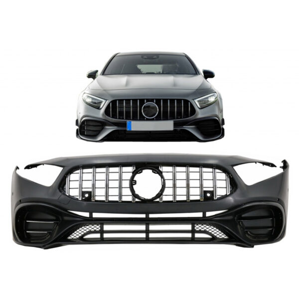 All in Point Μπροστινός Προφυλακτήρας Για Mercedes-Benz A-Class W177 Hatchback / V177 Sedan 18+ Amg A45 Look Με Μάσκα Panamericanal & Canards 0029640