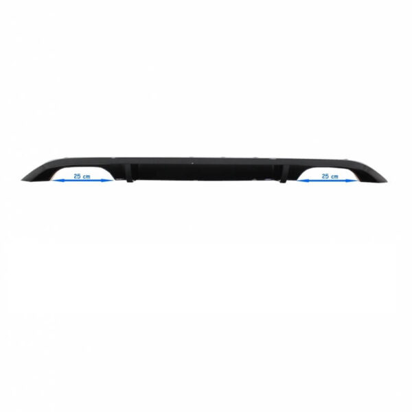 Diffuser Πίσω Προφυλακτήρα Για VW Golf VII (7) 13-17 R-Look Για Απλή & GTI Έκδοση Προφυλακτήρα Με 2 Διπλές Εξάτμισεις Αριστερά & Δεξιά Γυαλιστερό Μαύρο Από Abs Πλαστικό 1 Τεμάχιο - Image 4