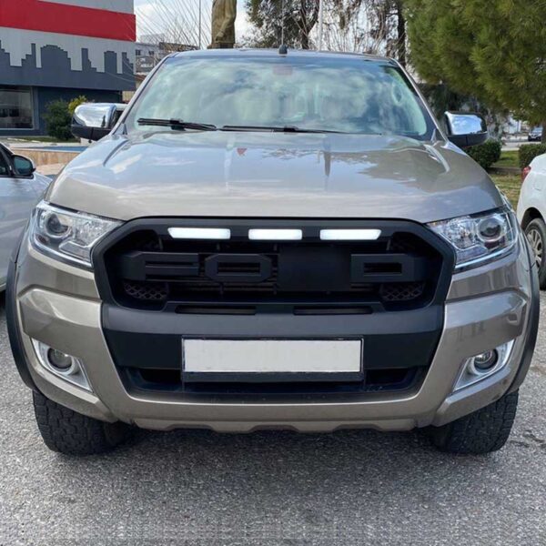 Μάσκα Για Ford Ranger T7 15-18 Με Led Μαύρο Ματ - Image 4
