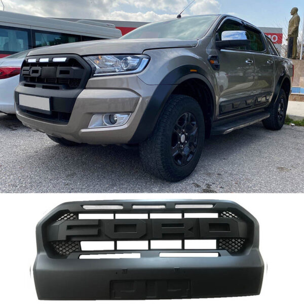 Μάσκα Για Ford Ranger T7 15-18 Με Led Μαύρο Ματ - Image 5