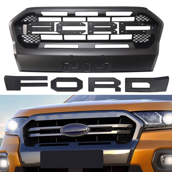 All in Point Μάσκα Για Ford Ranger T8 2019+ Wild Trak Με Led Μαύρο Ματ 0029747