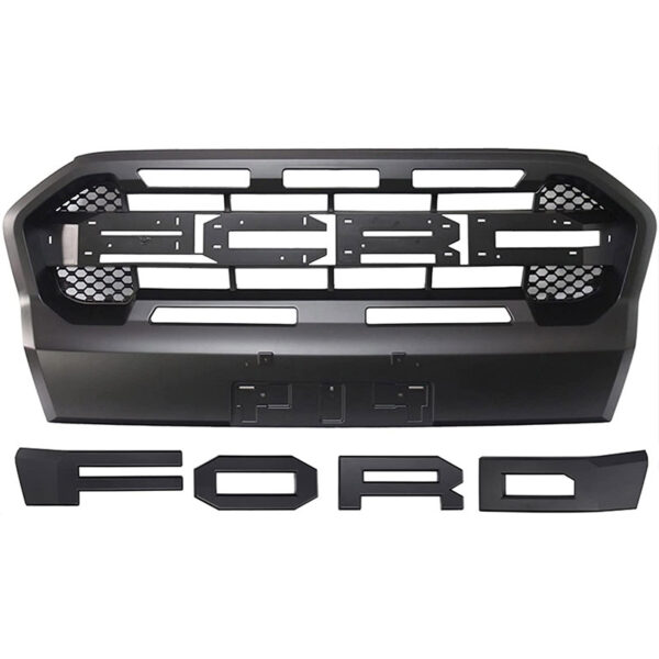 Μάσκα Για Ford Ranger T8 2019+ Wild Trak Με Led Μαύρο Ματ - Image 2