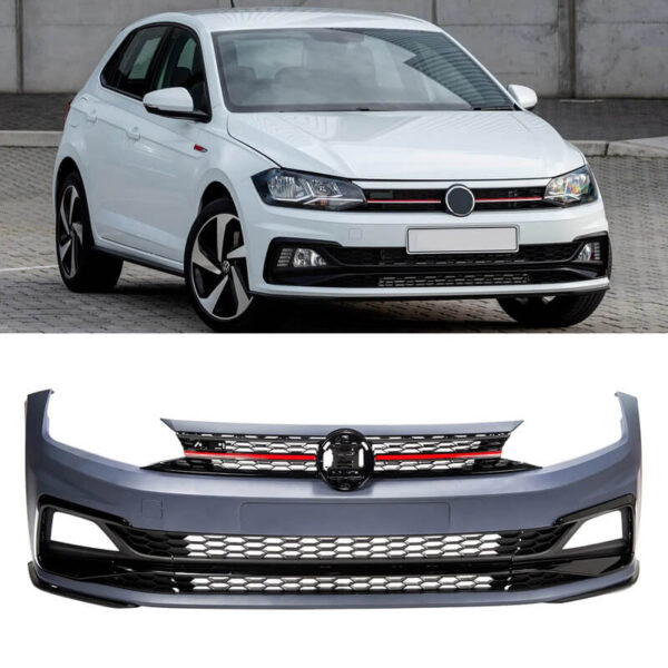 All in Point Μπροστινός Προφυλακτήρας Για VW Polo AW 18+ GTI Look Με Μάσκα & Προβολείς 0029809