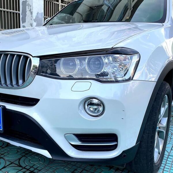 Φρυδάκια Μπροστινών Φαναριών Για Bmw X3 F25 LCI & X4 F26 2014-2017 Βαμμένα Μάυρο Γυαλιστερό Χρώμα 2 Τεμάχια - Image 3