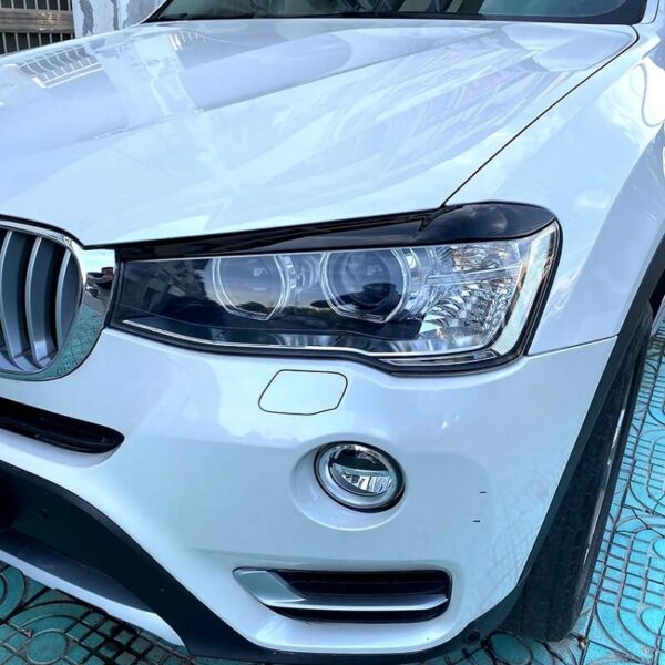 Φρυδάκια Μπροστινών Φαναριών Για Bmw X3 F25 LCI & X4 F26 2014-2017 Βαμμένα Μάυρο Γυαλιστερό Χρώμα 2 Τεμάχια - Image 5