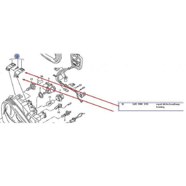 Βάσεις Επισκευής Δεξιού Φαναριού Για VW Golf IV (4) 98-03 - Image 3