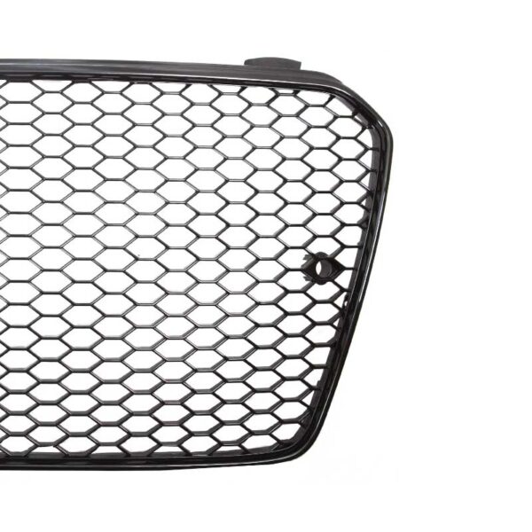 Μάσκα Για Audi A5 11-16 8T/8F RS-Look Κυψελωτή Γυαλιστερό Μαύρο 1 Τεμάχιο - Image 3