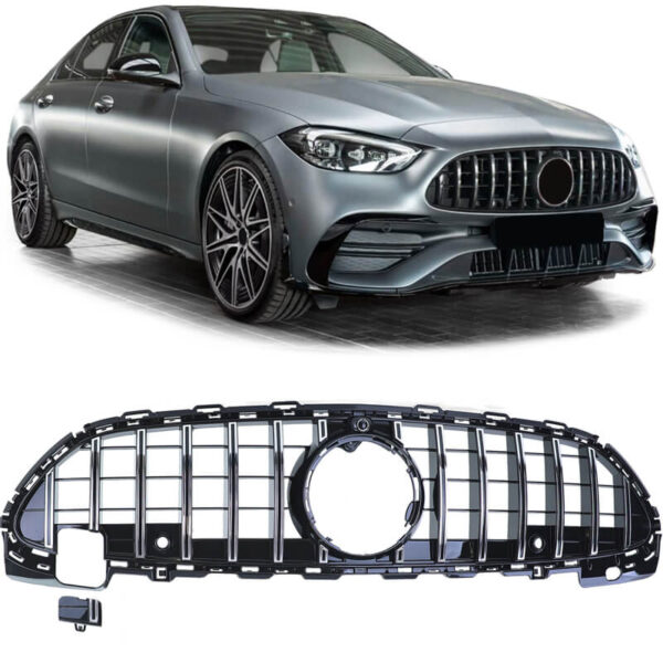 All in Point Μάσκα Για Mercedes-Benz C-Class W206 21+ GT Amg Panamericana Look 360° Μαύρο/Χρώμιο 1 Τεμάχιο 0030191