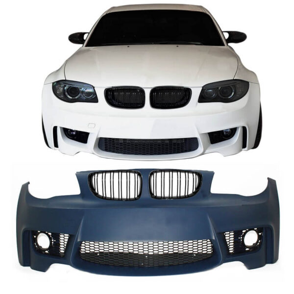 All in Point Μπροστινός Προφυλακτήρας Για Bmw 1 E81/82/87/88 04-11 1M Look Με Καρδιές Μάσκας M4 Look 0030195