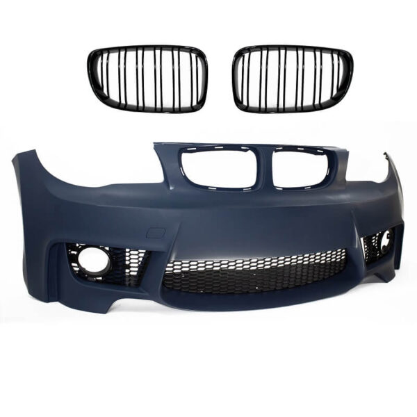 Μπροστινός Προφυλακτήρας Για Bmw 1 E81/82/87/88 04-11 1M Look Με Καρδιές Μάσκας M4 Look - Image 2