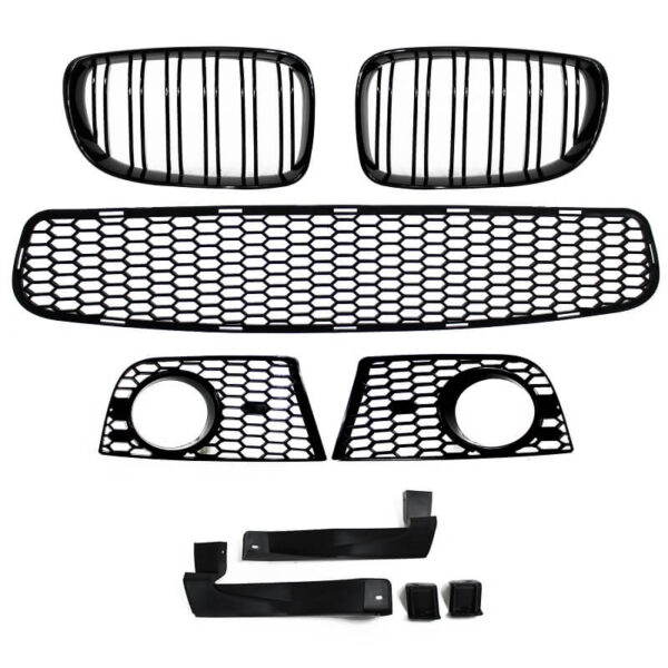 Μπροστινός Προφυλακτήρας Για Bmw 1 E81/82/87/88 04-11 1M Look Με Καρδιές Μάσκας M4 Look - Image 3