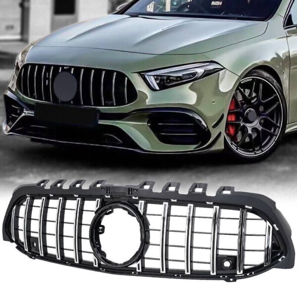 All in Point Μάσκα Για Mercedes-Benz A-Class W177 18+ GT Amg Panamericana Look Μαύρο/Χρώμιο 1 Τεμάχιο 0030199
