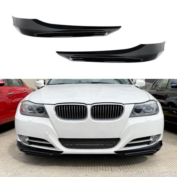 All in Point Μπροστινά Spoiler Δεξιά & Αριστερά Για Bmw 3 E90/E91 LCI 08-11 Με Απλή Έκδοση Προφυλακτήρα Γυαλιστερό Μαύρο Από Abs Πλαστικό 2 Τεμάχια 0030217