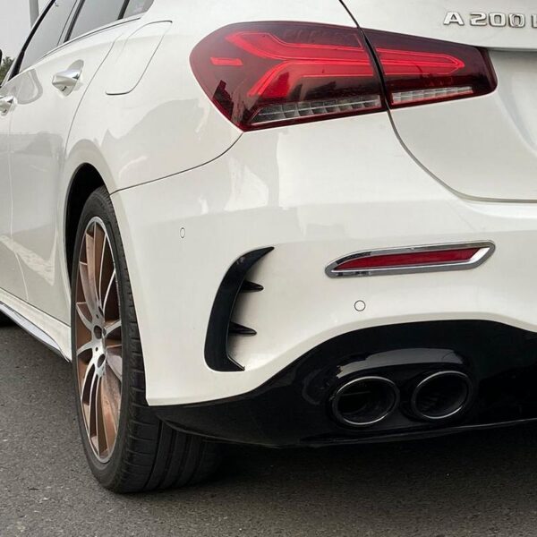 Πλαινά Πτερύγια Πισινού Προφυλακτήρα Για Mercedes-Benz A-Class W177 Hatchback Με Amg Line Προφυλακτήρα Γυαλιστερό Μαύρο 2 Τεμάχια - Image 5