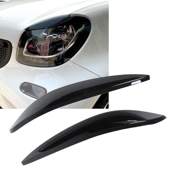 All in Point Φρυδάκια Μπροστινών Φαναριών Για Smart ForTwo 453 2014+ Βαμμένα Μάυρο Γυαλιστερό Χρώμα 2 Τεμάχια 0030345
