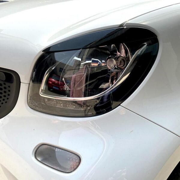 Φρυδάκια Μπροστινών Φαναριών Για Smart ForTwo 453 2014+ Βαμμένα Μάυρο Γυαλιστερό Χρώμα 2 Τεμάχια - Image 3
