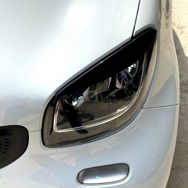Φρυδάκια Μπροστινών Φαναριών Για Smart ForTwo 453 2014+ Βαμμένα Μάυρο Γυαλιστερό Χρώμα 2 Τεμάχια - Image 4