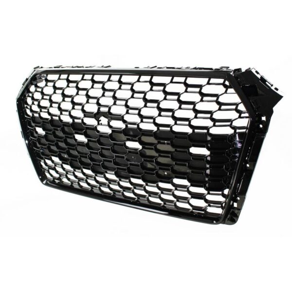 Μάσκα Για Audi A4 B9 16-19 RS4 Look Κυψελωτή Γυαλιστερό Μαύρο 1 Τεμάχιο Made in Taiwan - Image 2