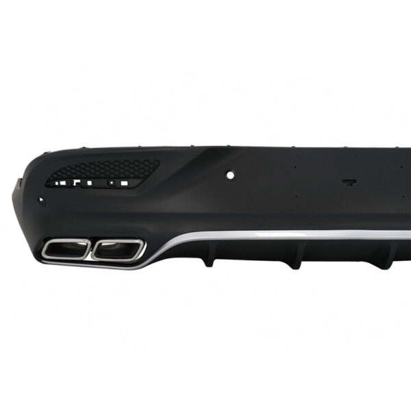 Diffuser Πίσω Προφυλακτήρα Για Mercedes-Benz GLE Coupe C292 2015-2019 GLE63 Amg Look Για Amg Sport Line Προφυλακτήρες Σετ Με Μπούκες Χρωμίου - Image 4