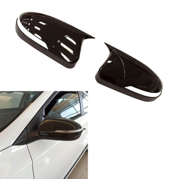 All in Point Καπάκια Καθρεφτών Για Hyundai I20 2014-2020 Με Θέση Φλας Γυαλιστερό Μαύρο 2 Τεμάχια 0031362
