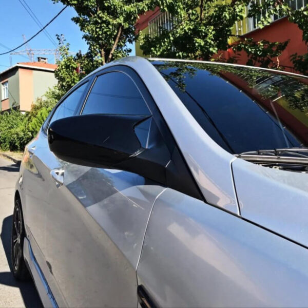 Καπάκια Καθρεφτών Για Hyundai Accent 2011-2018 Χωρίς Φλας Γυαλιστερό Μαύρο 2 Τεμάχια - Image 3