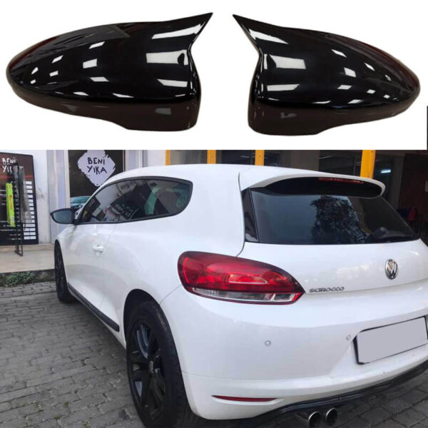 Καπάκια Καθρεφτών Για VW Scirocco 08-17, Eos 06-15, Passat CC 08-12, Jetta 10-18 Γυαλιστερό Μαύρο 2 Τεμάχια - Image 5