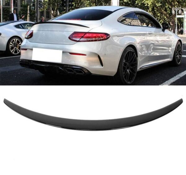 All in Point Αεροτομή Πορτ Παγκάζ Για Mercedes-Benz C-Class C205 Coupe 14-21 Amg look Lipspoiler Από Abs Πλαστικό Μαύρη Γυαλιστερή 0031418