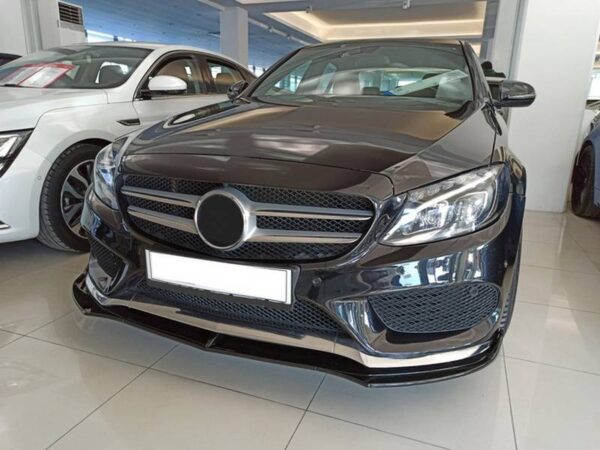 Μπροστινό Spoiler Για Mercedes-Benz C-Class C205 / W205 14-19 Amg Line Μαύρο Γυαλιστερό 3 Τεμάχια - Image 3