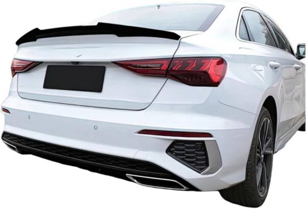 Αεροτομή Πορτ Παγκάζ Για Audi A3 8VS Sedan 12-20 M4 Look V2 Style Μαύρο Γυαλιστερό Από Abs Πλαστικό - Image 2