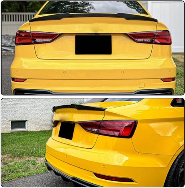 Αεροτομή Πορτ Παγκάζ Για Audi A3 8VS Sedan 12-20 M4 Look V2 Style Μαύρο Γυαλιστερό Από Abs Πλαστικό - Image 4