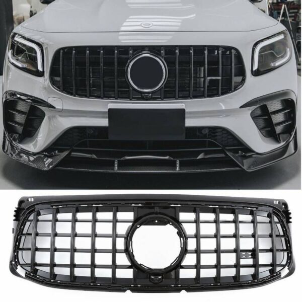 Μάσκα Για Mercedes-Benz GLB X247 19-23 Amg Line Panamericana Look Glossy Black/Night Package - Image 2