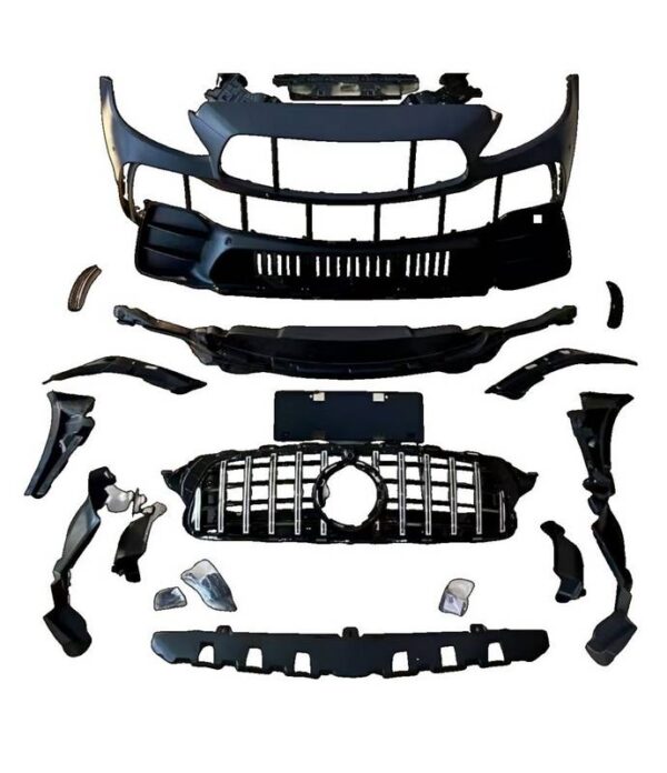 Μπροστινός Προφυλακτήρας Για Mercedes-Benz C-Class C205/W205 14-21 GTR Look (Black Mamba) Με Μαύρη Μάσκα - Image 3