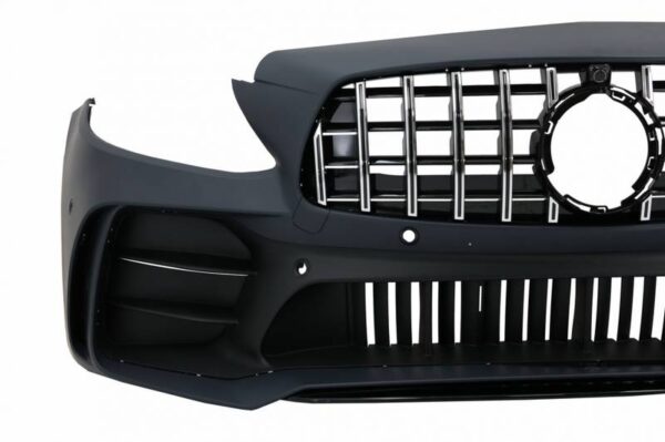 Μπροστινός Προφυλακτήρας Για Mercedes-Benz C-Class C205/W205 14-21 GTR Look (Black Mamba) Με Μαύρη Μάσκα - Image 4