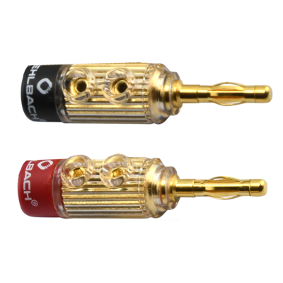 All in point Κολωνου 1 Περιστερι - Fusion Banana High-end Banana Connector για Ηχεία 1.5 mm² to 6.0 mm² Transparent Gold (4 Τεμάχια) D1C3030